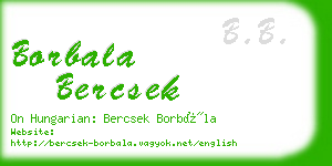 borbala bercsek business card